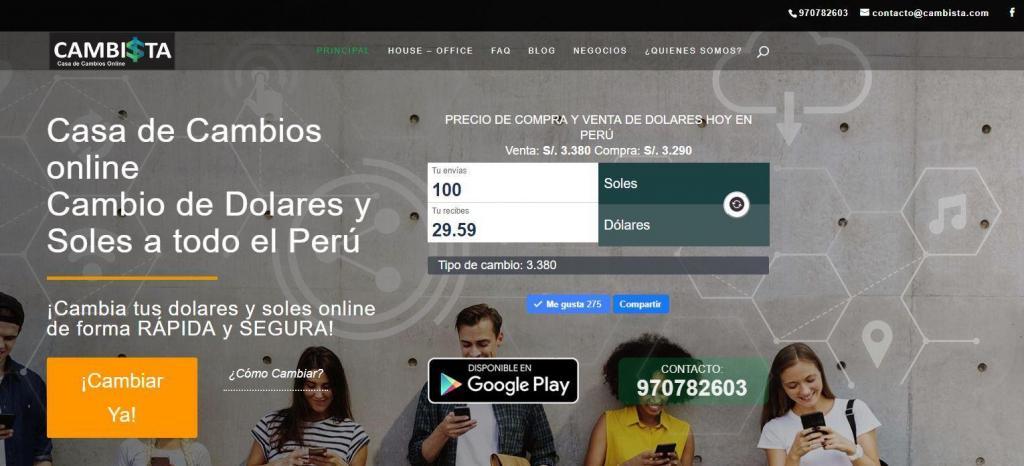 Calculadora de cambios en cambista.com